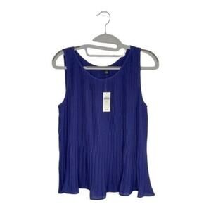 Banana Republic Factory Womens Top Size XS Blue Scoop Neck Sleeveless Ribbed